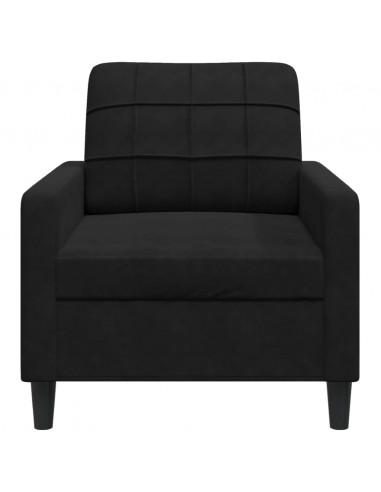 Poltrona Nero 60 cm Velluto