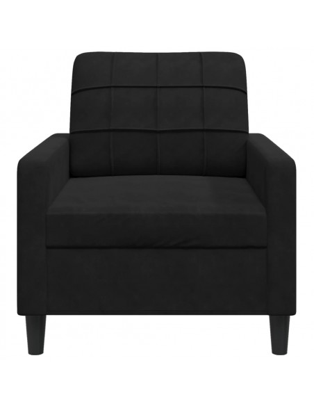 Poltrona Nero 60 cm Velluto