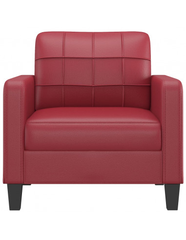 Poltrona Rosso Vino 60 cm in Similpelle