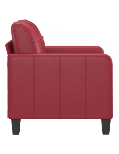 Poltrona Rosso Vino 60 cm in Similpelle