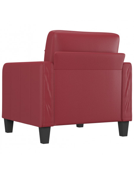 Poltrona Rosso Vino 60 cm in Similpelle