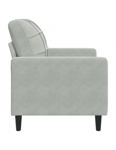 Poltrona Grigio Chiaro 60 cm Velluto