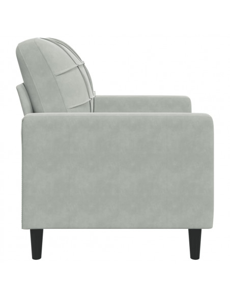 Poltrona Grigio Chiaro 60 cm Velluto