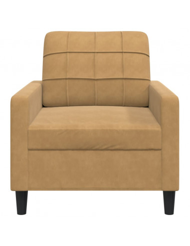 Poltrona Marrone 60 cm Velluto