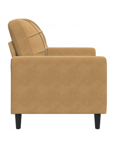 Poltrona Marrone 60 cm Velluto