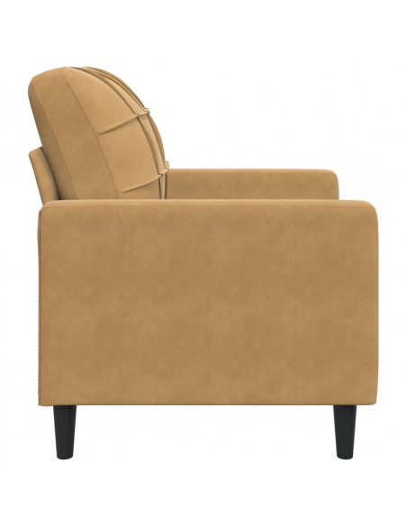 Poltrona Marrone 60 cm Velluto