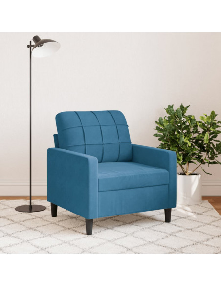 Poltrona Blu 60 cm Velluto