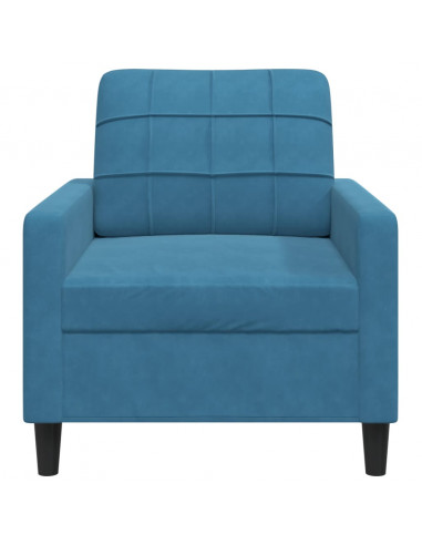 Poltrona Blu 60 cm Velluto
