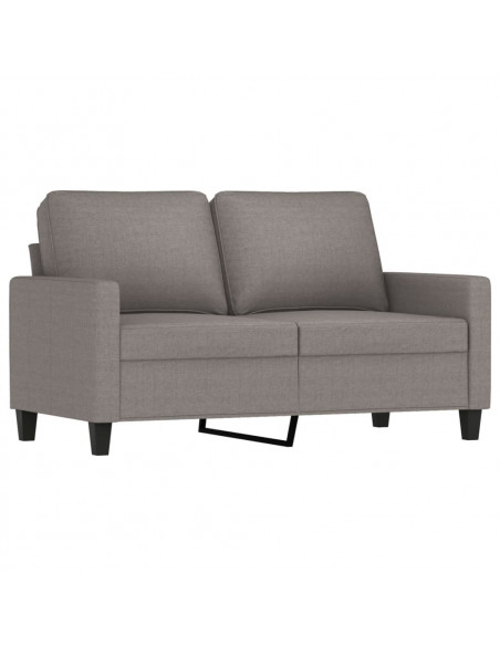 Set di Divani 4 pz con Cuscini Tortora in Tessuto