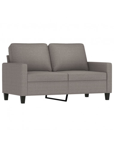 Set di Divani 3 pz con Cuscini Tortora in Tessuto