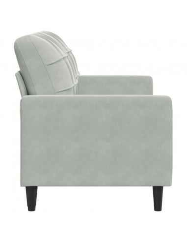 Divano a 2 Posti Grigio Chiaro 140 cm in Velluto