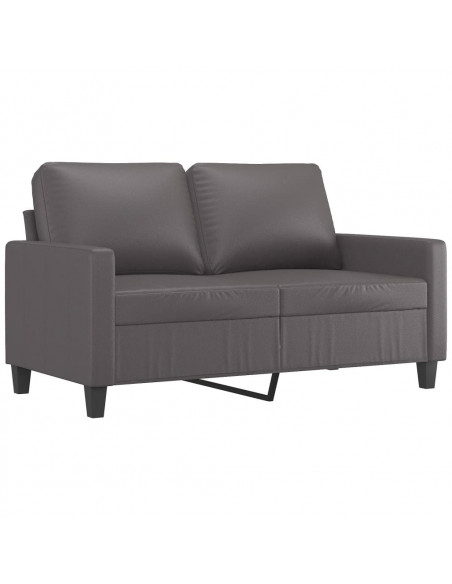 Set di Divani 4 pz con Cuscini Grigio in Similpelle
