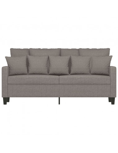 Divano a 2 Posti Tortora 140 cm in Tessuto