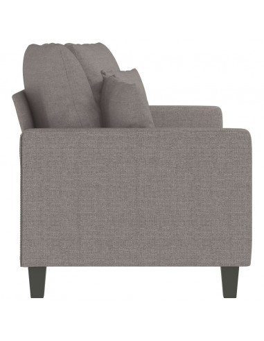 Divano a 2 Posti Tortora 140 cm in Tessuto