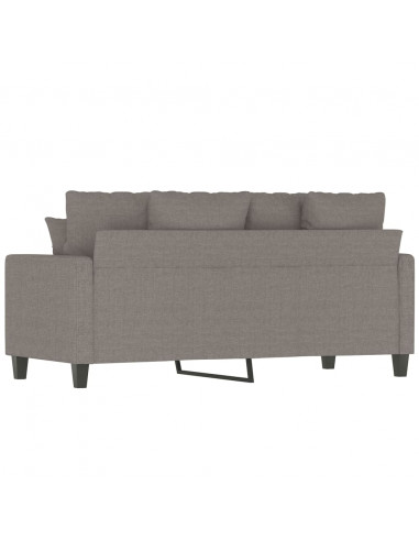 Divano a 2 Posti Tortora 140 cm in Tessuto