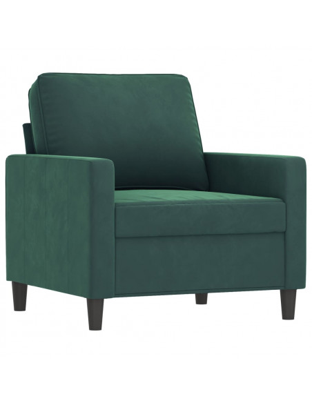 Poltrona Verde Scuro 60 cm Velluto