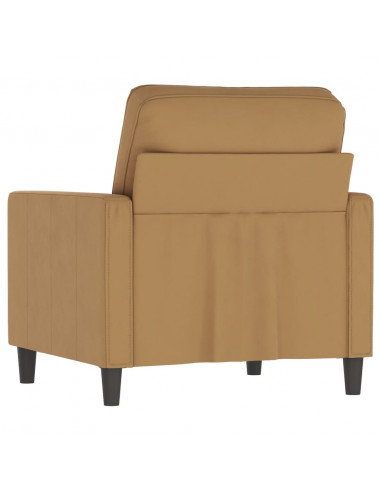 Poltrona Marrone 60 cm Velluto