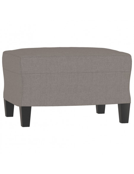 Poltrona con Poggiapiedi Tortora 60 cm in Tessuto