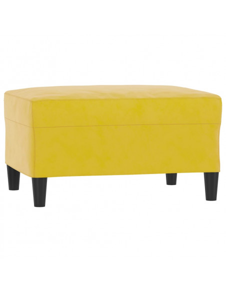 Set di Divani 3 pz con Cuscini giallo in Velluto