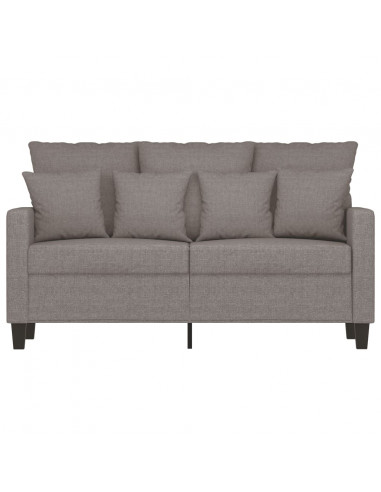 Divano a 2 Posti Tortora 120 cm in Tessuto