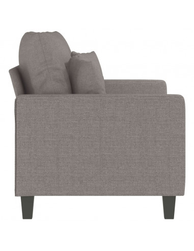 Divano a 2 Posti Tortora 120 cm in Tessuto