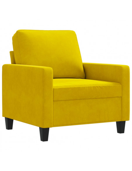 Poltrona Giallo 60 cm Velluto