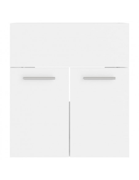 Set Mobili da Bagno Bianco in Legno Multistrato
