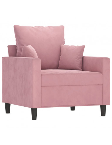 Poltrona Rosa 60 cm Velluto