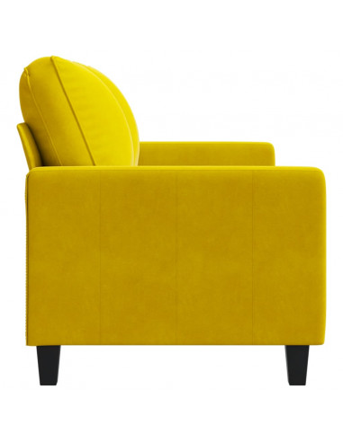 Divano a 2 Posti giallo 140 cm in Velluto