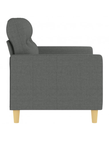Divano a 2 Posti Grigio Scuro 120 cm in Tessuto