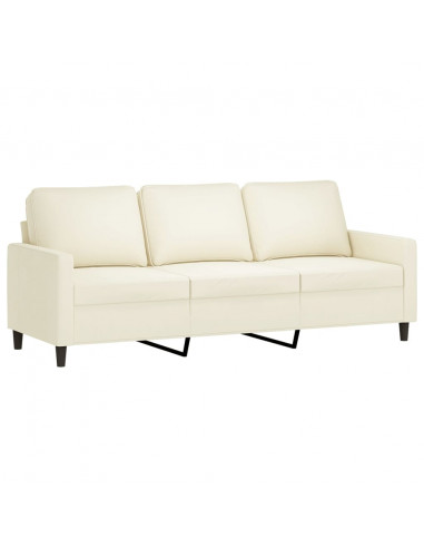 Set di Divani 2 pz con Cuscini Crema in Velluto