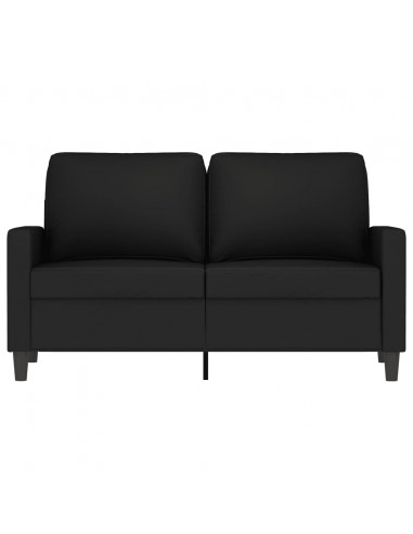 Divano a 2 Posti Nero 120 cm in Velluto