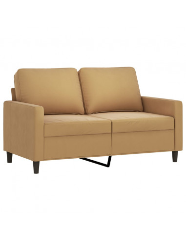 Set di Divani 4 pz con Cuscini Marrone in Velluto