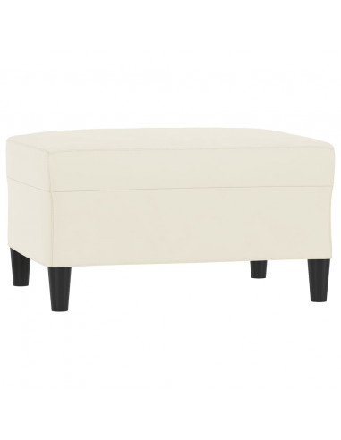 Set di Divani 3 pz con Cuscini Crema in Velluto