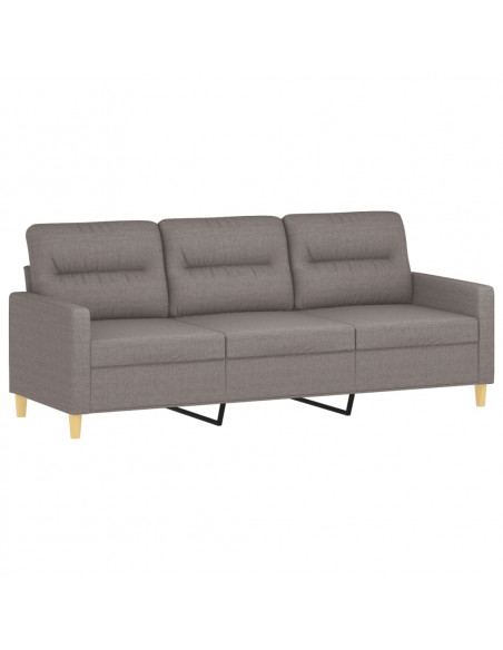 Set Divani 2 pz con Cuscini Tortora in Tessuto