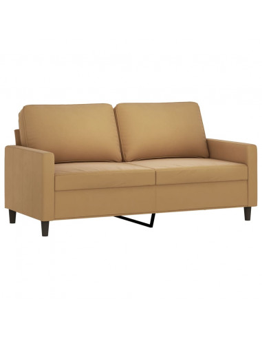 Set di Divani 2 pz con Cuscini Marrone in Velluto