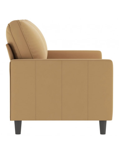 Divano a 2 Posti marrone 120 cm in Velluto