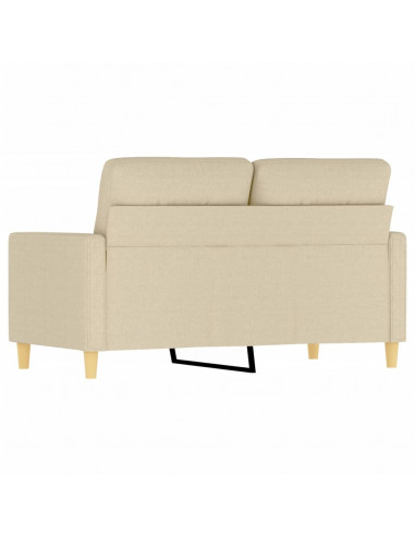 Divano a 2 Posti Crema 120 cm in Tessuto
