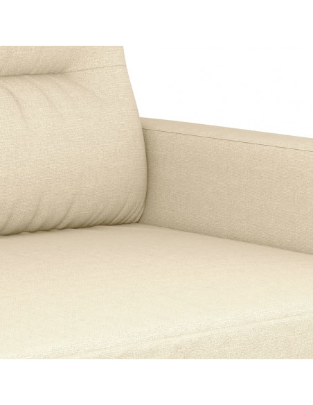 Set Divani 4 pz con Cuscini Crema in Tessuto