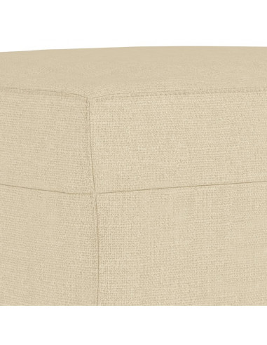 Set Divani 4 pz con Cuscini Crema in Tessuto