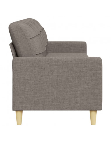 Divano a 3 Posti Tortora 210 cm in Tessuto