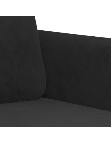 Set di Divani 2 pz Nero in Velluto