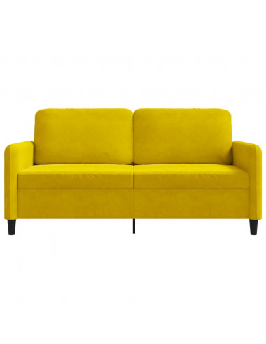 Divano a 2 Posti giallo 140 cm in Velluto