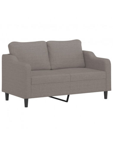 Set Divani 2 pz con Cuscini Tortora in Tessuto