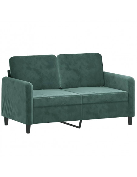 Set di Divani 3 pz Verde Scuro in Velluto