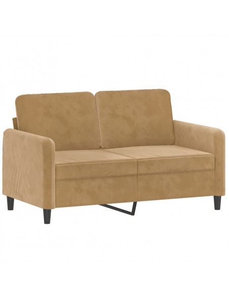Set di Divani 3 pz Marrone in Velluto