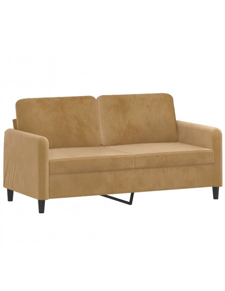 Set di Divani 3 pz Marrone in Velluto