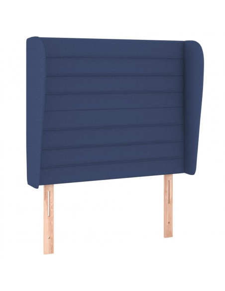 Testiera ad Orecchio Blu 93x23x118/128 cm in Tessuto