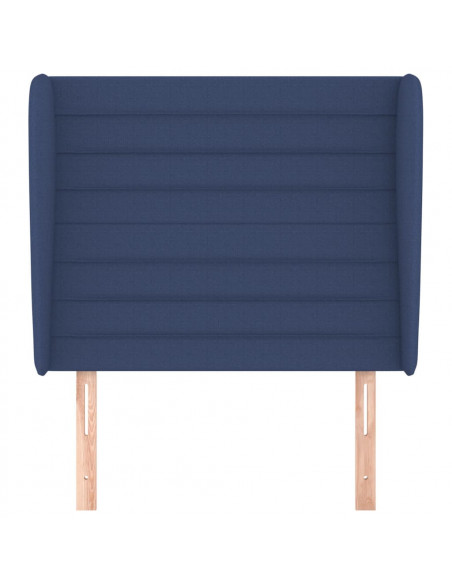 Testiera ad Orecchio Blu 93x23x118/128 cm in Tessuto