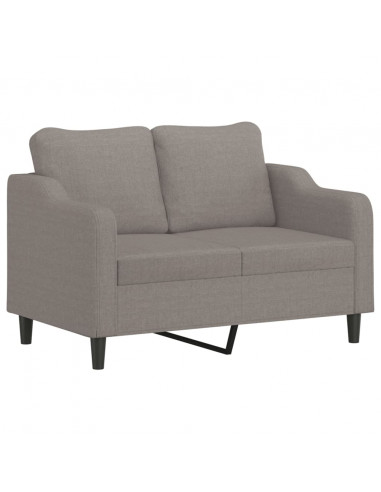 Set Divani 3 pz con Cuscini Tortora in Tessuto